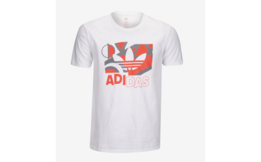 ADIDAS ORIGINALS GRAPHIC T-SHIRT White Red
